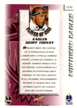 2002 Select Challenge - Club Player of the Year #CP6 Geoff Toovey Back
